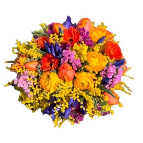 Bouquet campestre con Mimosa