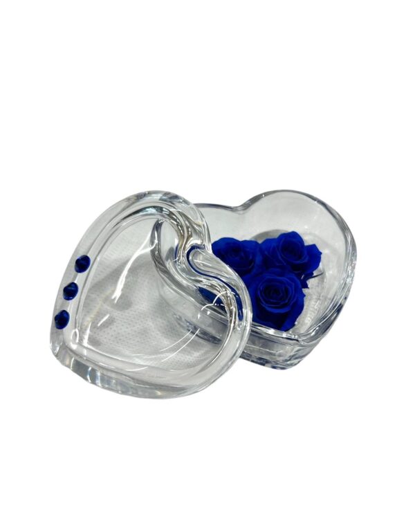Cuore di vetro con Rose stabilizzate - immagine 2