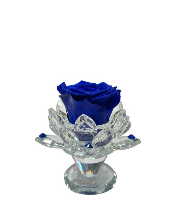 Rosa stabilizzata blu su Swarovski extra - immagine 2