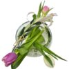 Cestino di vetro con Tulipani - immagine 2