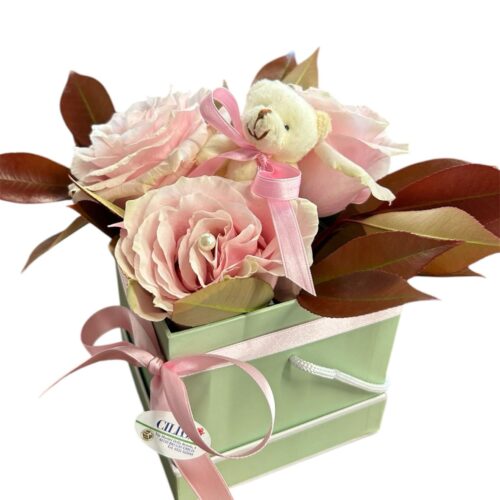 Box Pink Roses