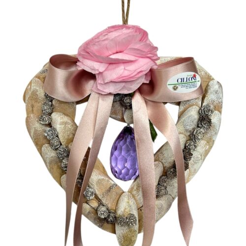 decorazione cuore in legno