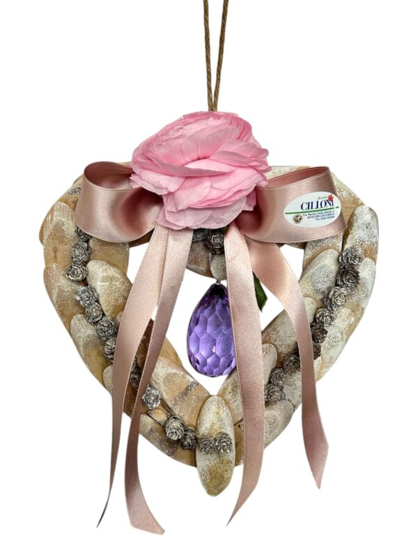 decorazione cuore in legno