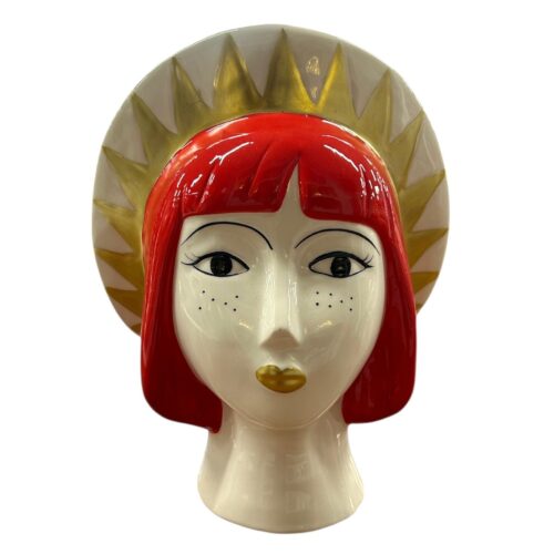 vaso in ceramica viso donna