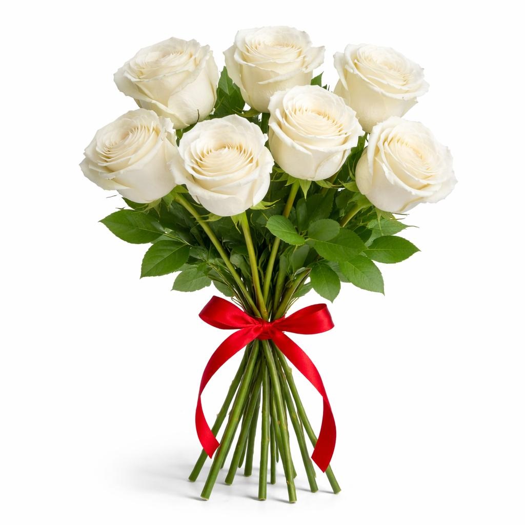 mazzo di rose bianche